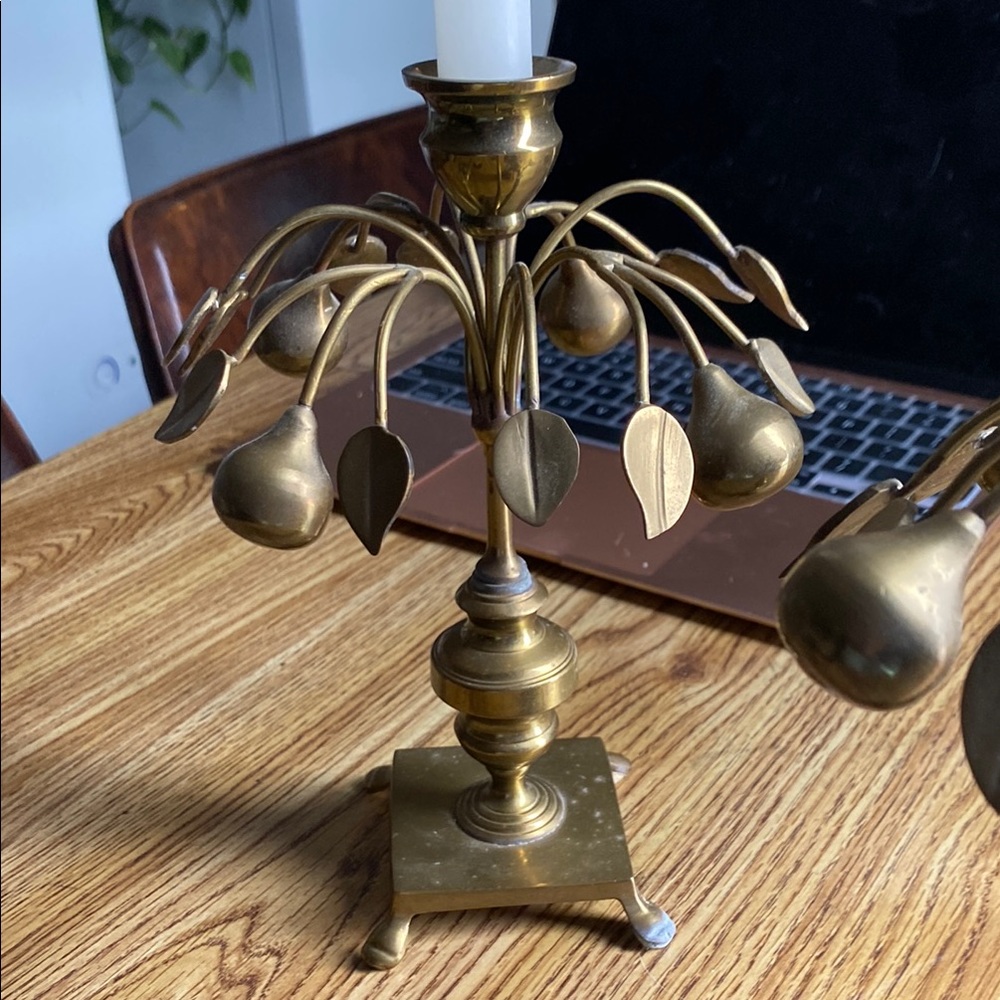 Elegant Brass Candle Holders - Picture 4 of 4